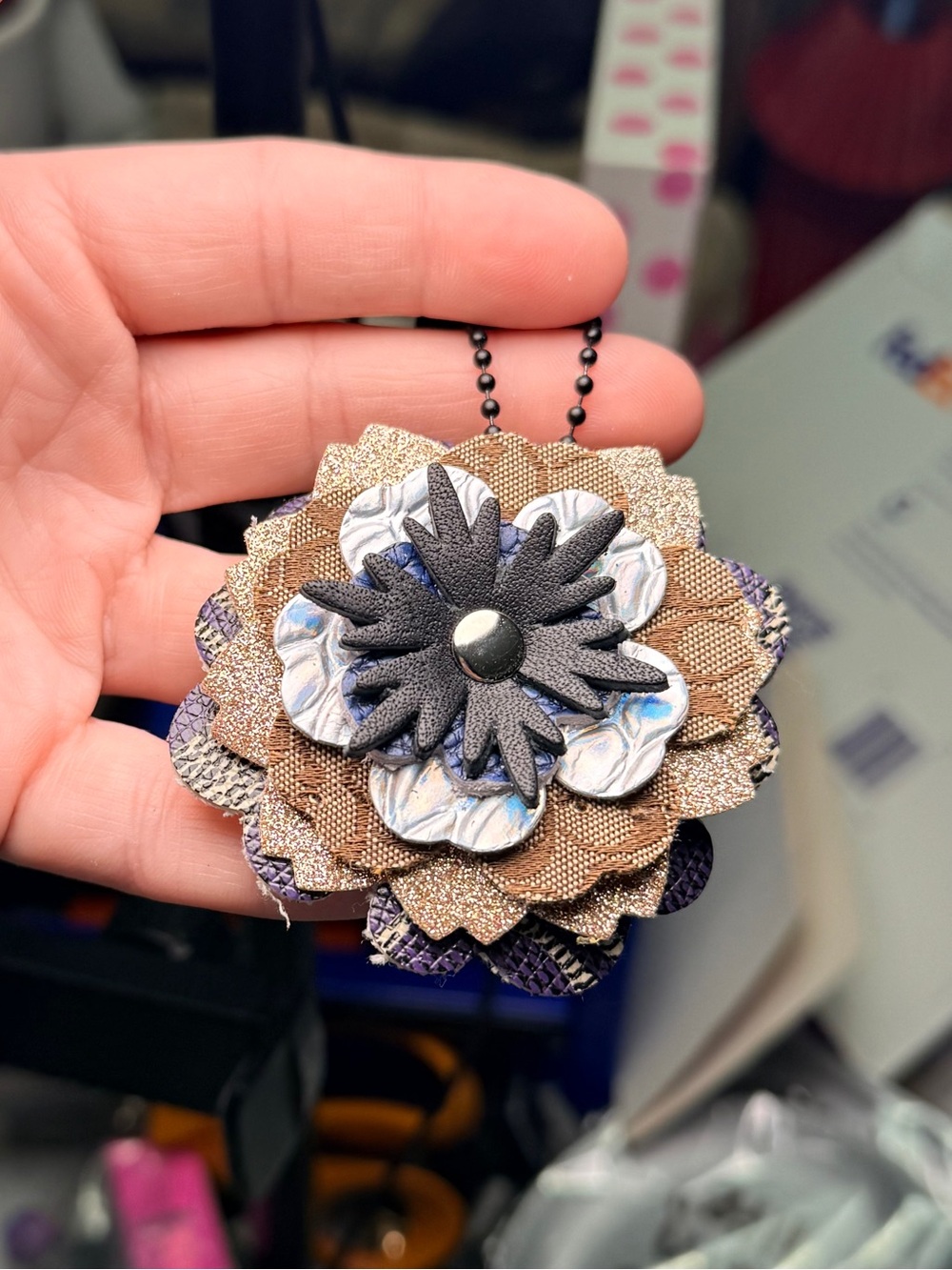 Handmade Floral Bag Charm
